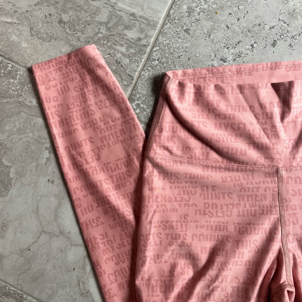 Nobull Brooke Wells pink high rise leggings size medium
